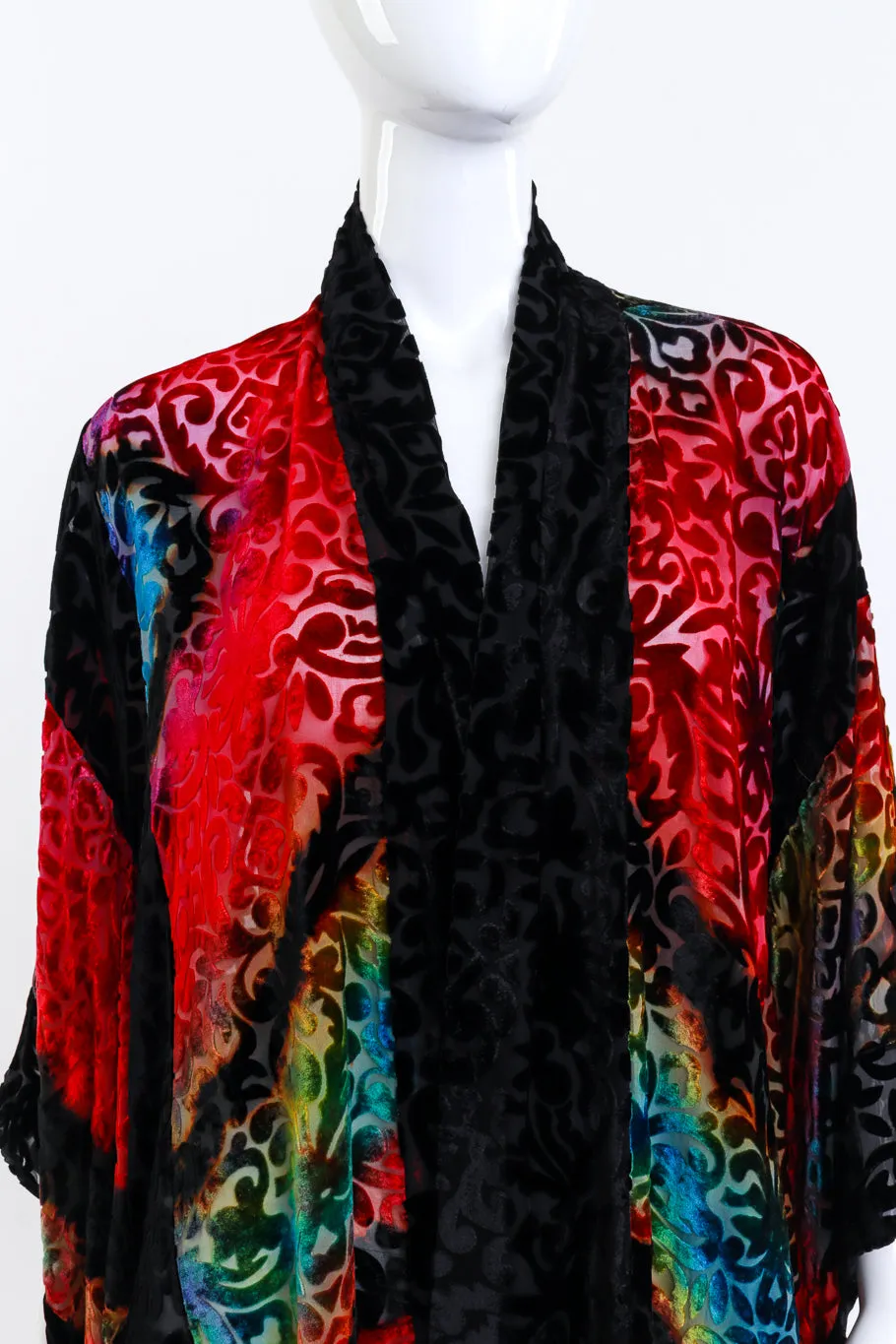 Shibori Velvet Burnout Short Kimono