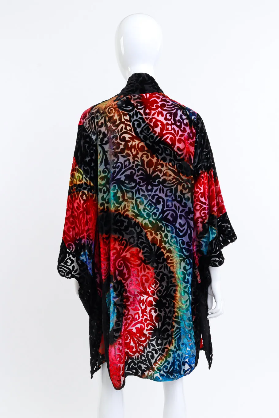 Shibori Velvet Burnout Short Kimono
