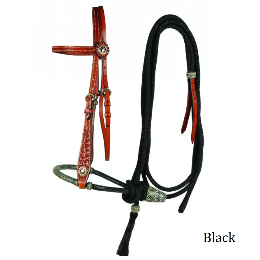 SIERRA Flower Headstall with Bosal