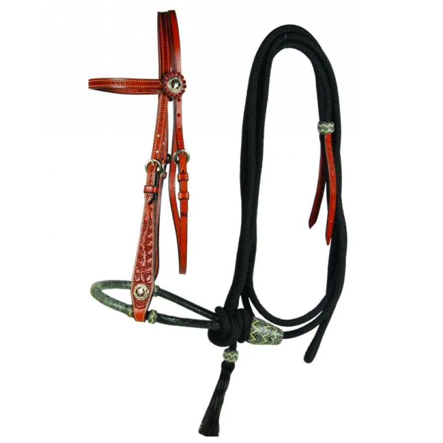 SIERRA Flower Headstall with Bosal