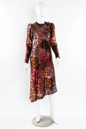 Silk Burnout Cloud Dress