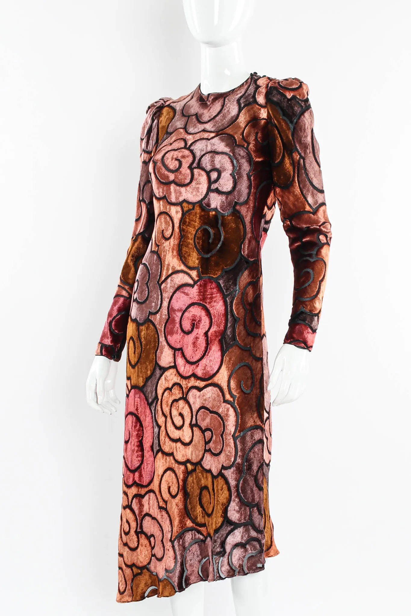 Silk Burnout Cloud Dress