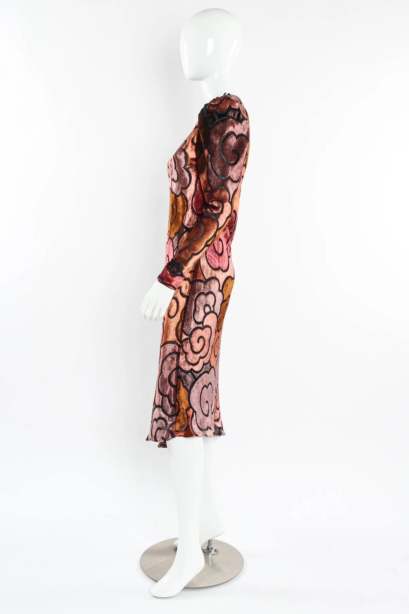 Silk Burnout Cloud Dress
