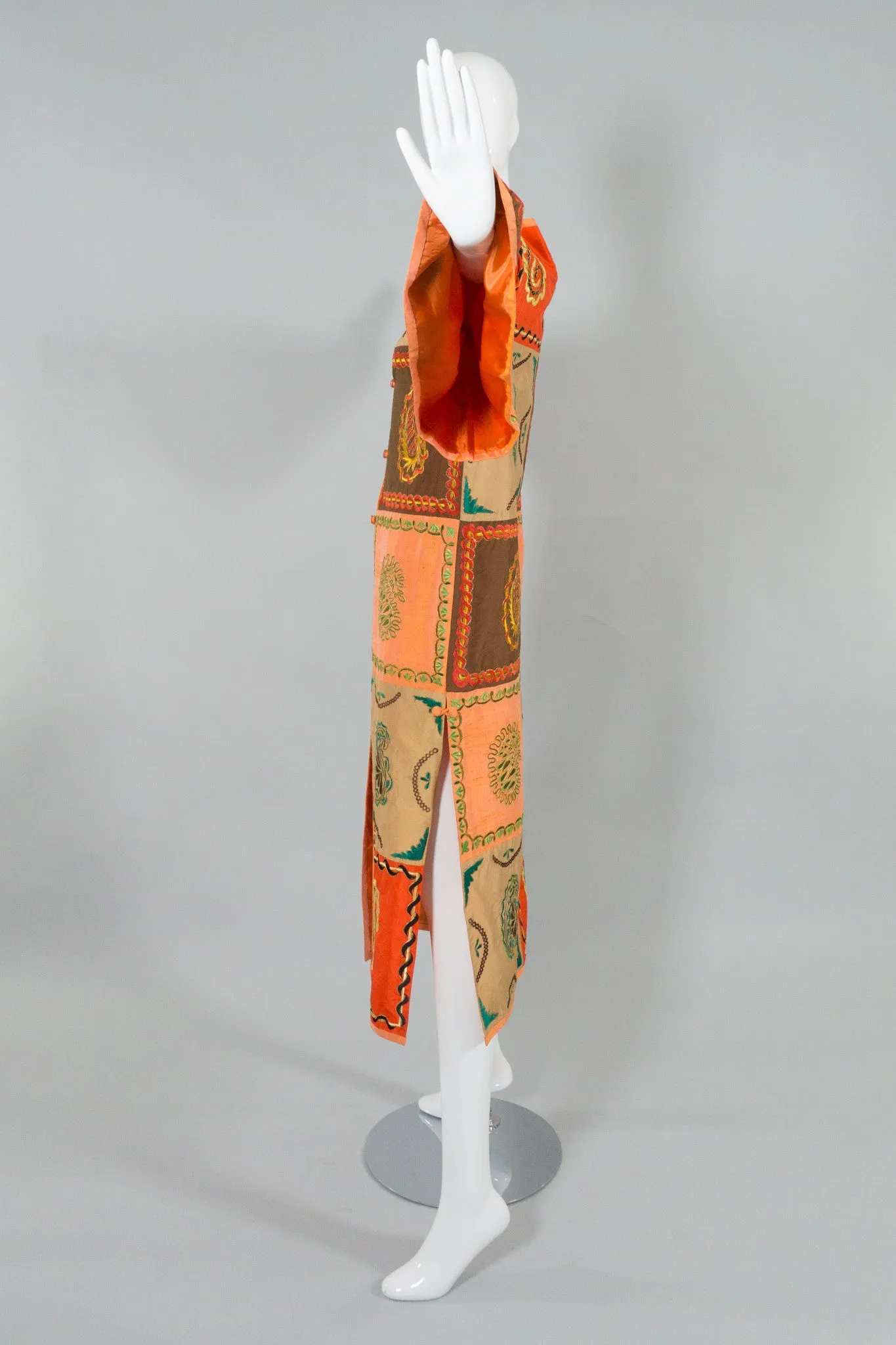 Silk Embroidered Patchwork Coat