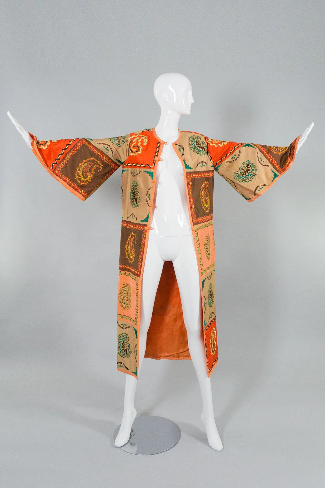 Silk Embroidered Patchwork Coat