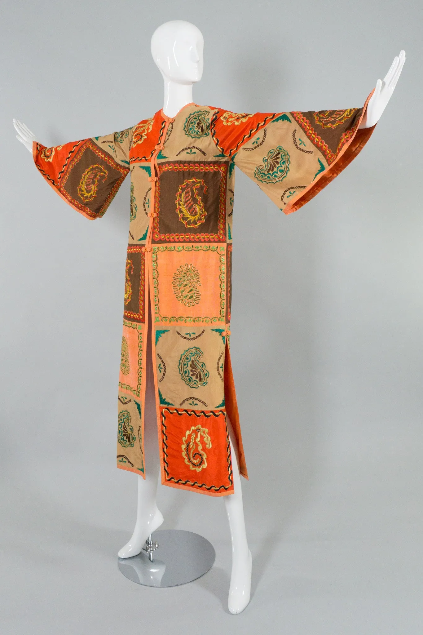 Silk Embroidered Patchwork Coat
