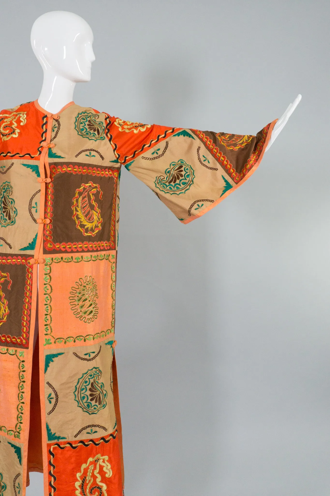 Silk Embroidered Patchwork Coat