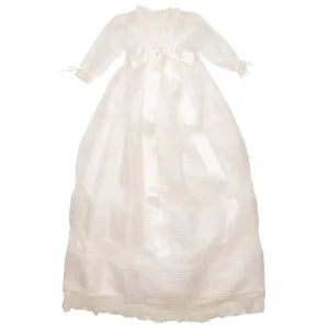 SILK FULL LENGTH CHRISTENING ROBE & BONNET