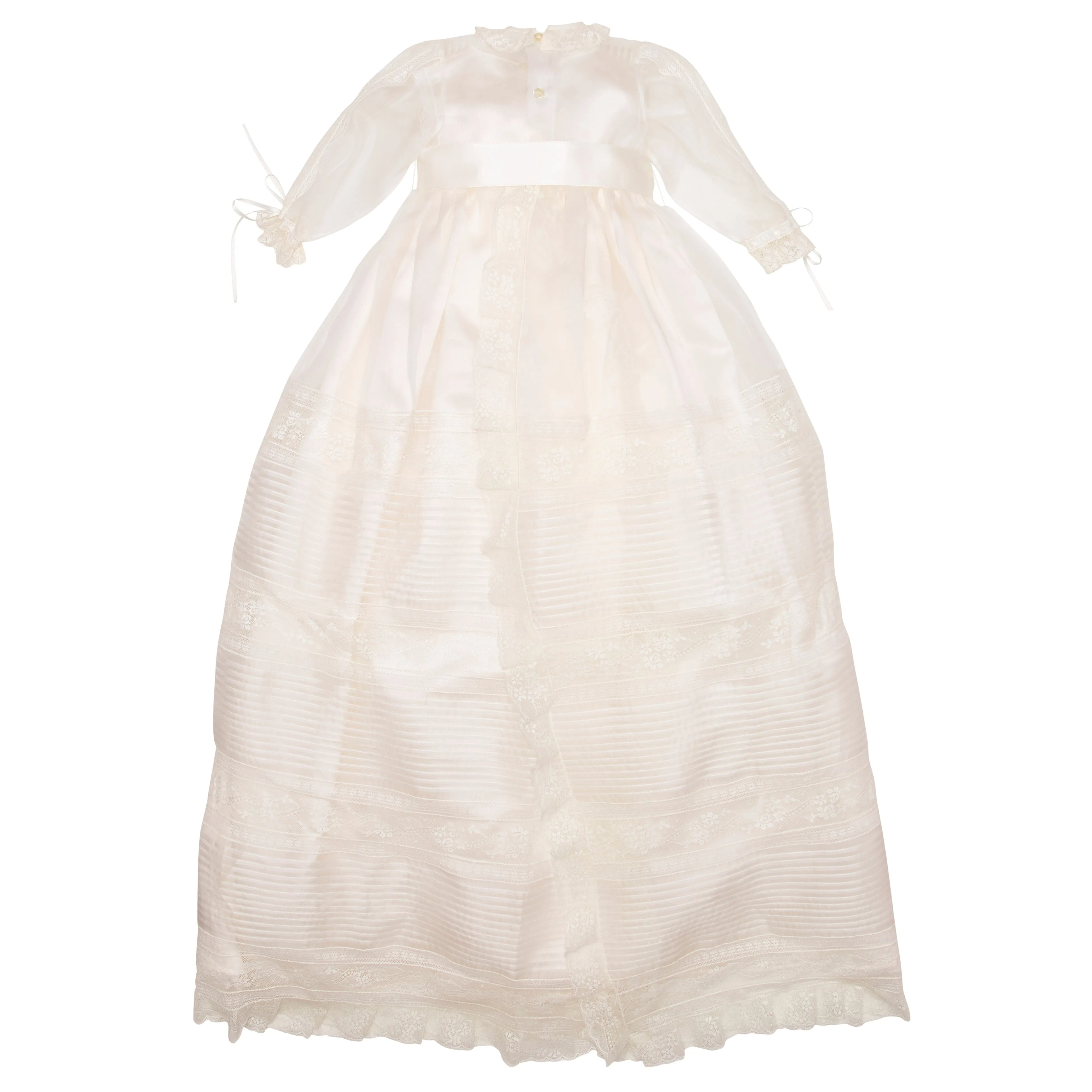 SILK FULL LENGTH CHRISTENING ROBE & BONNET