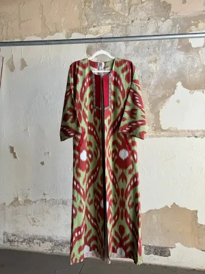Silk Ikat Chapan from Uzbekistan (#7893)