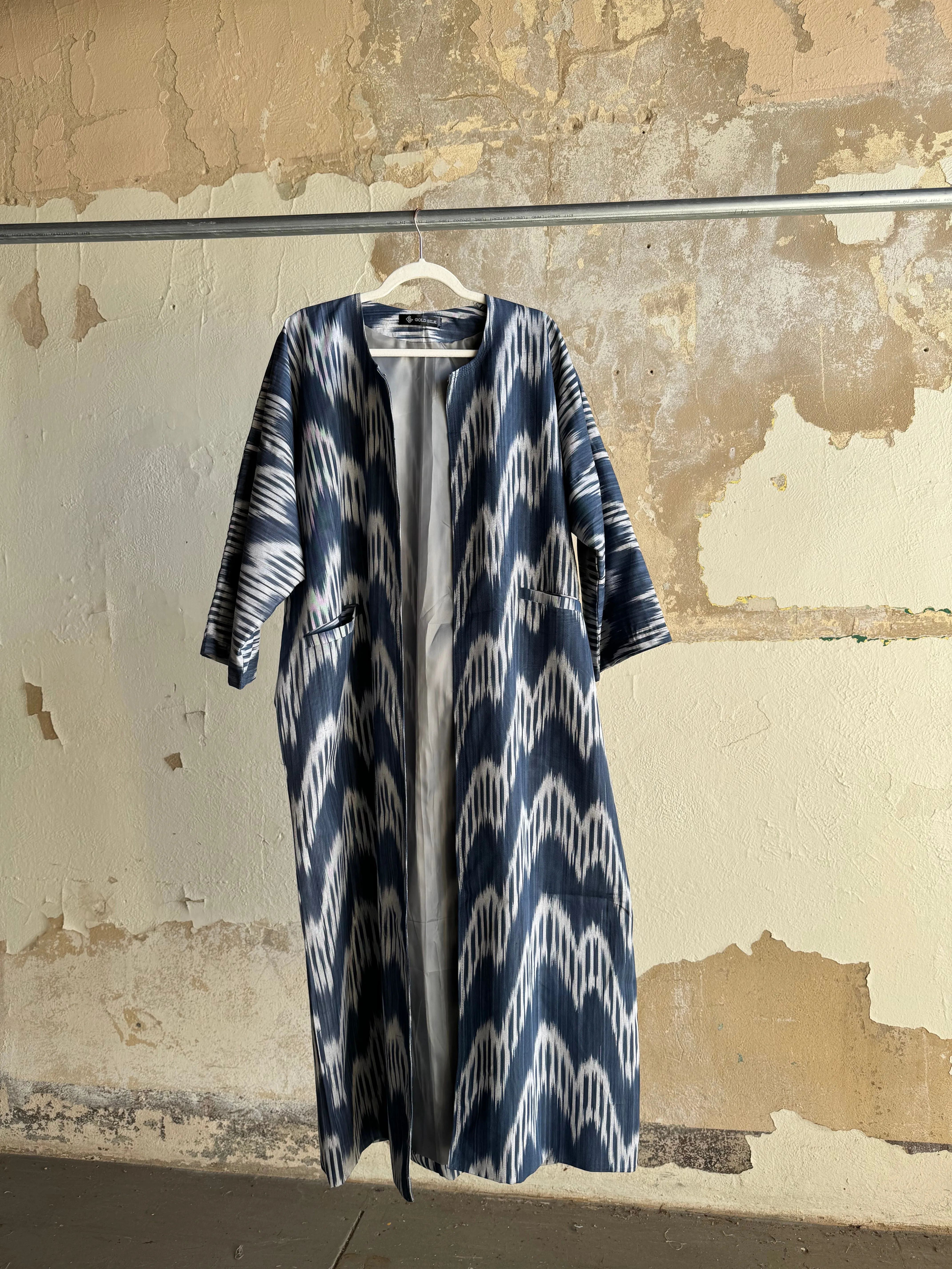 Silk Ikat Chapan from Uzbekistan (#7896)