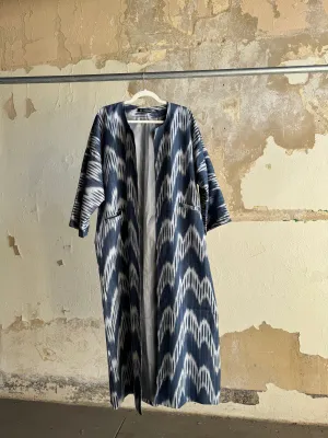 Silk Ikat Chapan from Uzbekistan (#7896)