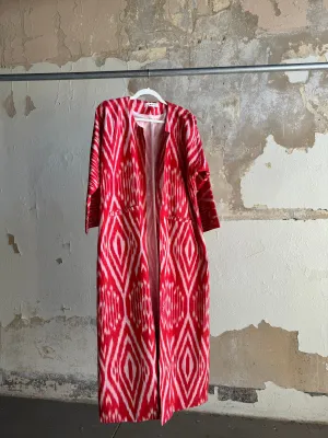 Silk Ikat Chapan from Uzbekistan (#7898)