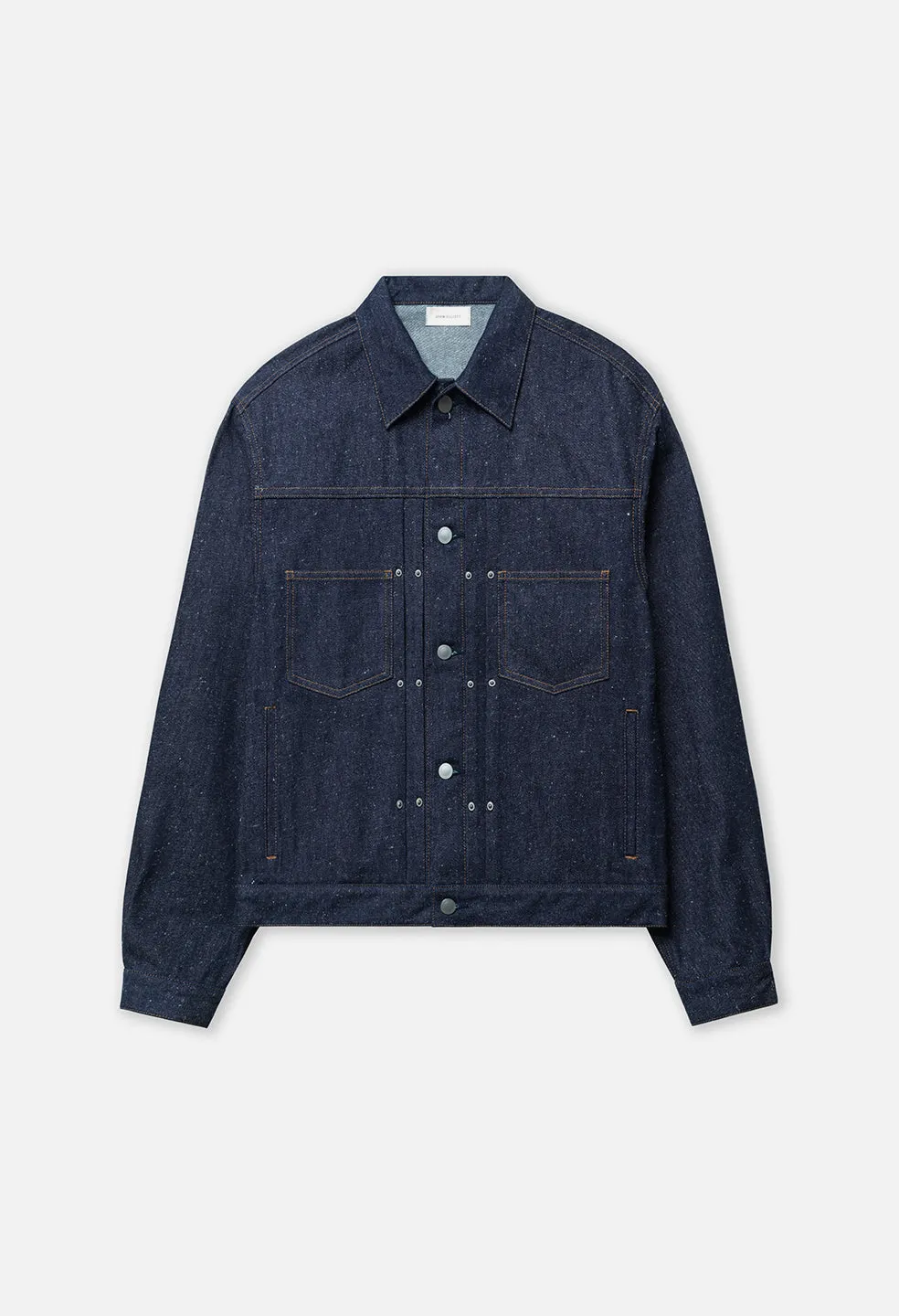 Silk Noil Cropped Thumper Jacket Type II / Raw Indigo