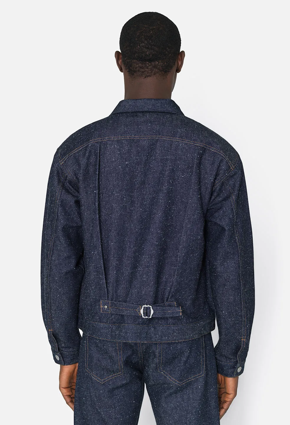Silk Noil Cropped Thumper Jacket Type II / Raw Indigo