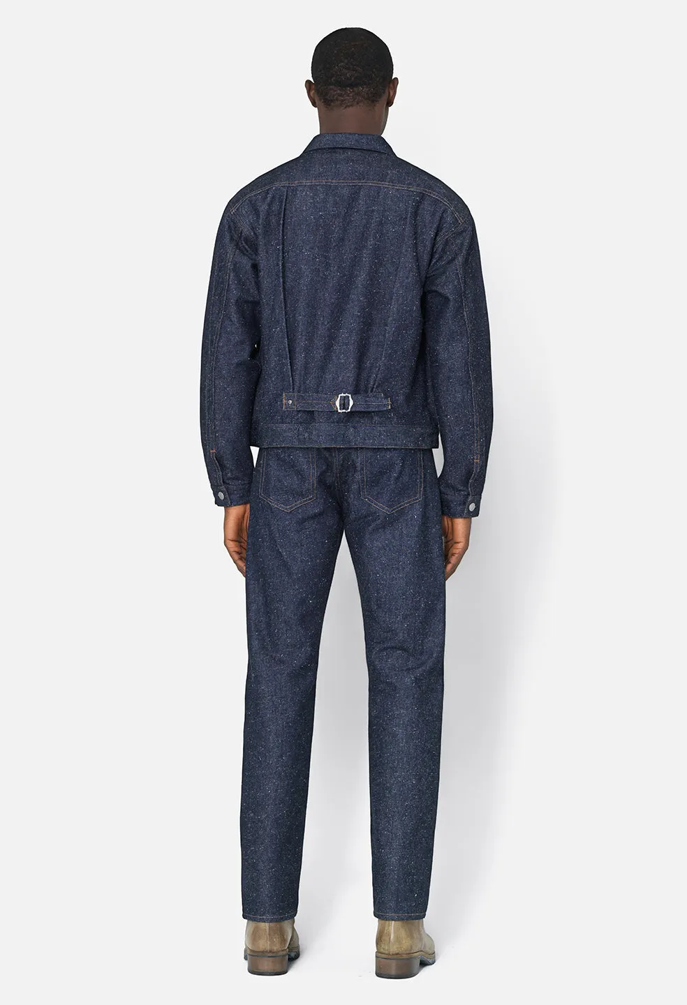 Silk Noil Cropped Thumper Jacket Type II / Raw Indigo