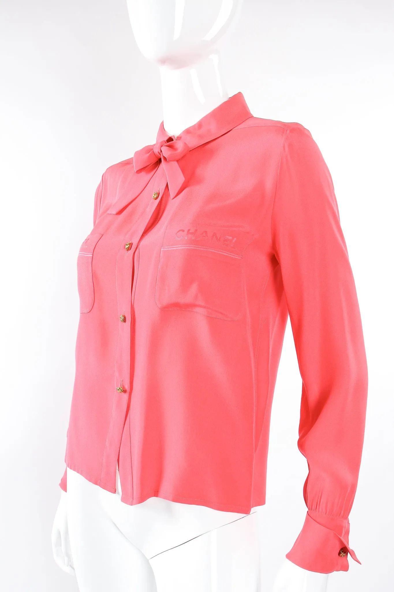 Silk Tie Neck Shirt
