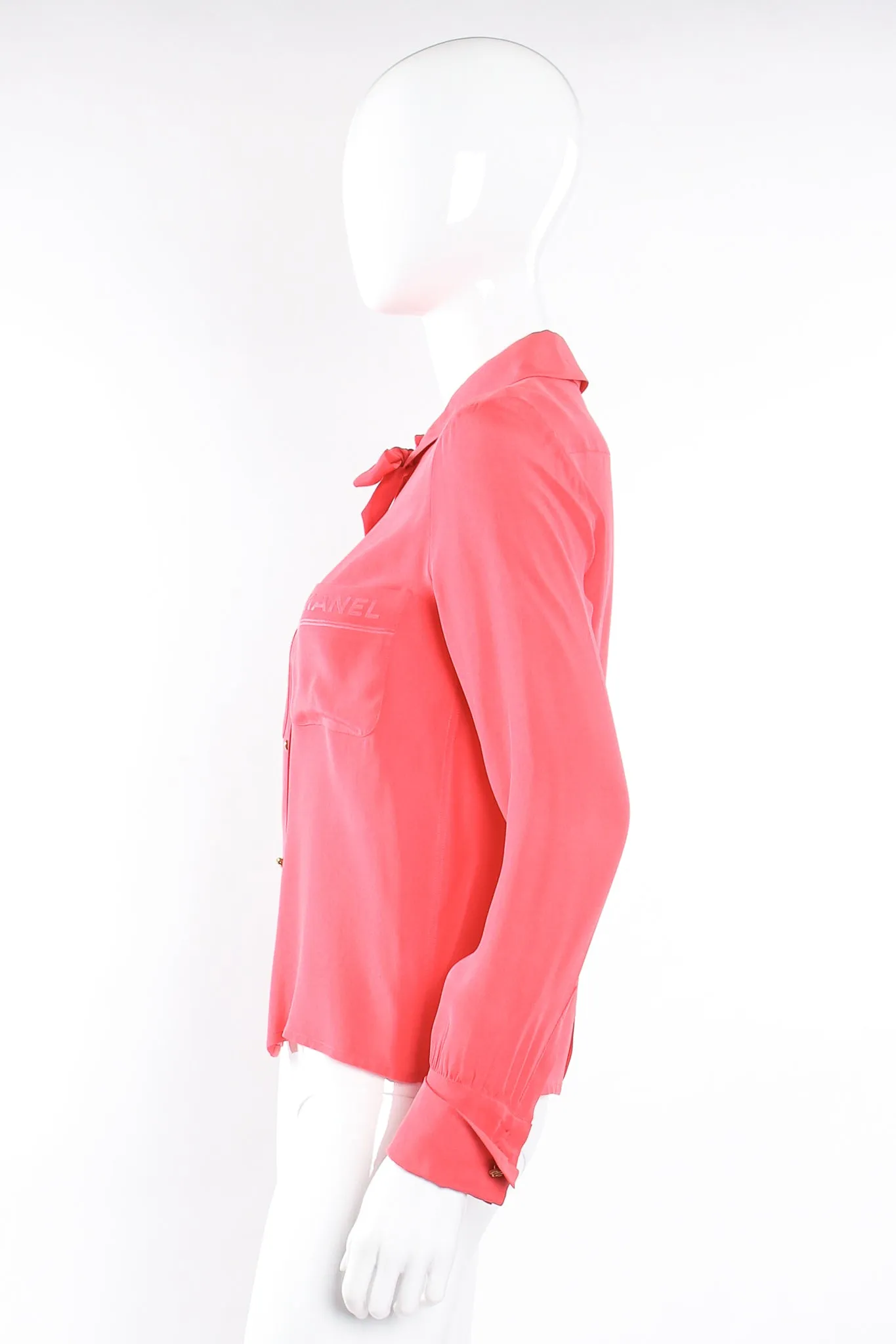Silk Tie Neck Shirt