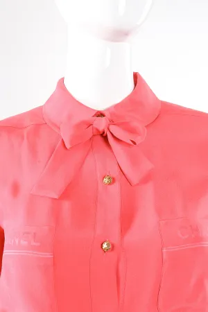 Silk Tie Neck Shirt