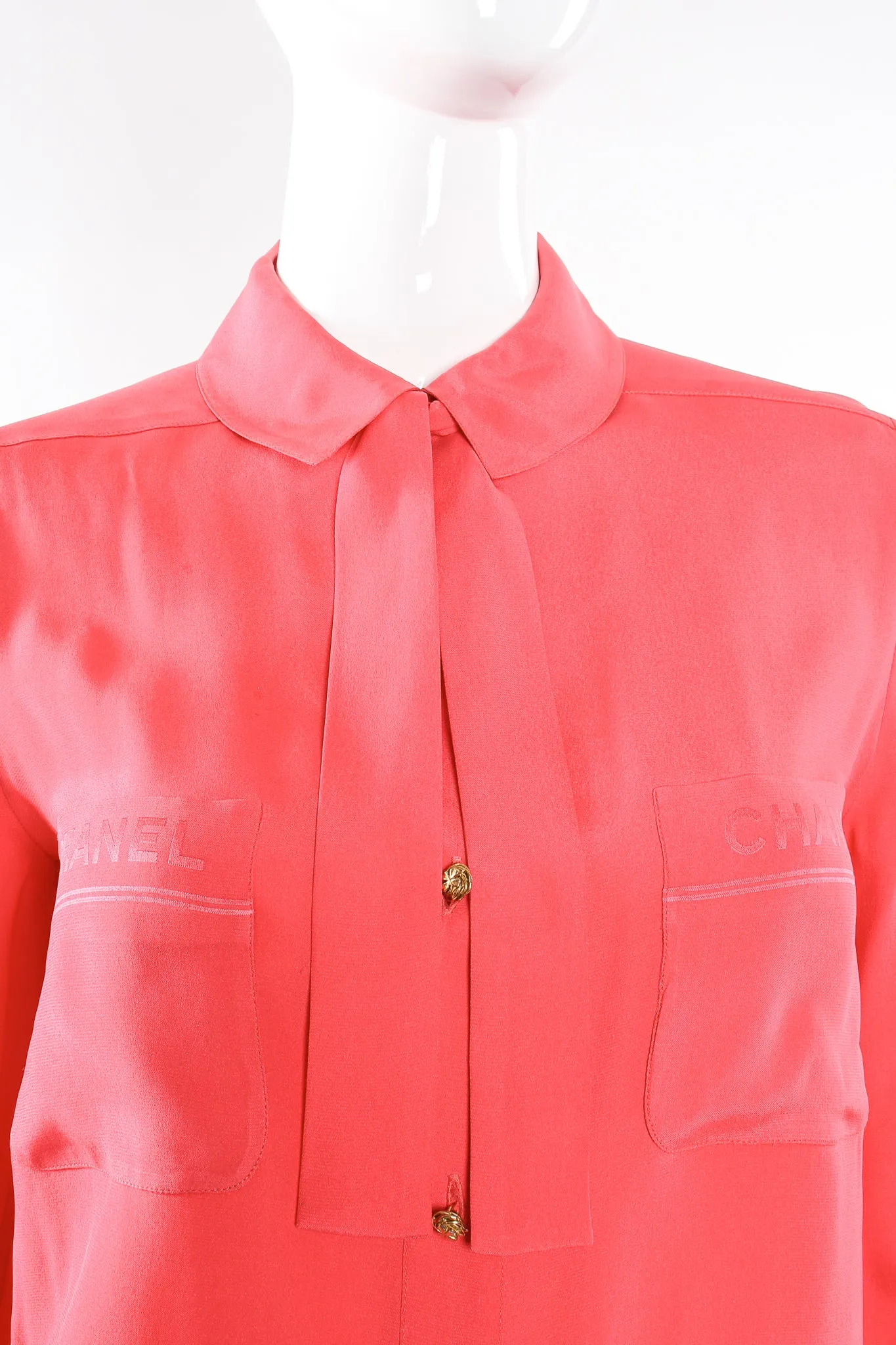 Silk Tie Neck Shirt