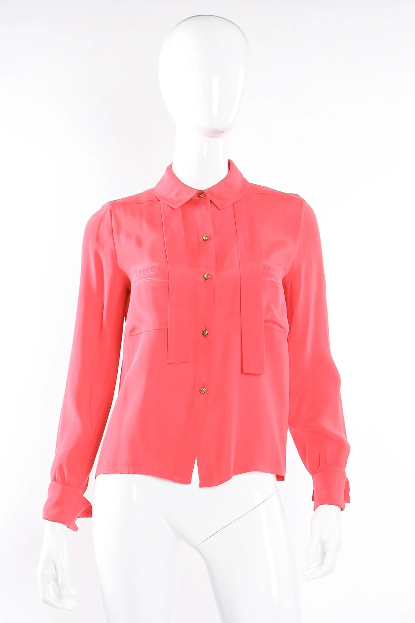 Silk Tie Neck Shirt