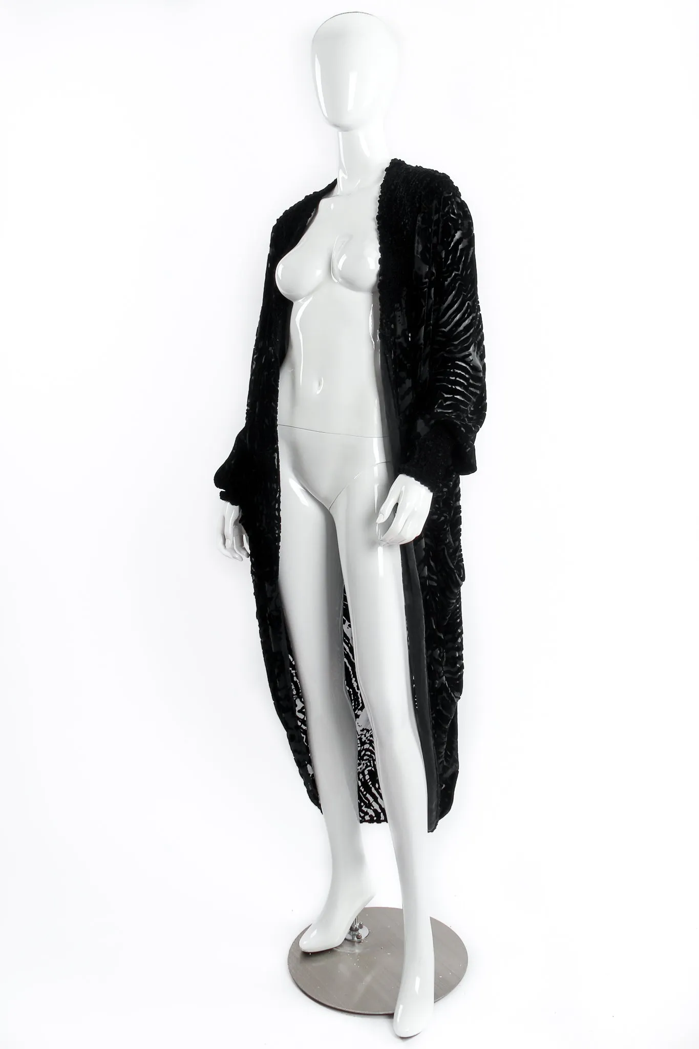 Silk Velvet Burnout Cocoon Duster