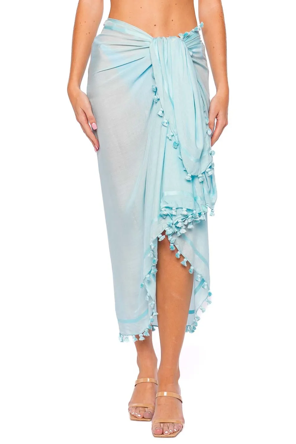 Sky Tasseled Pareo Cover Up