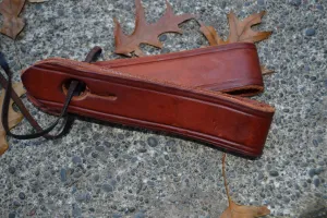 Slobber Straps: short. Chestnut.