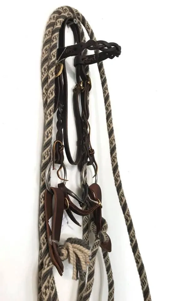 Slobber Straps: Short. Dark brown.