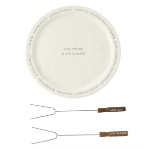 S'More Plate & Skewer Set