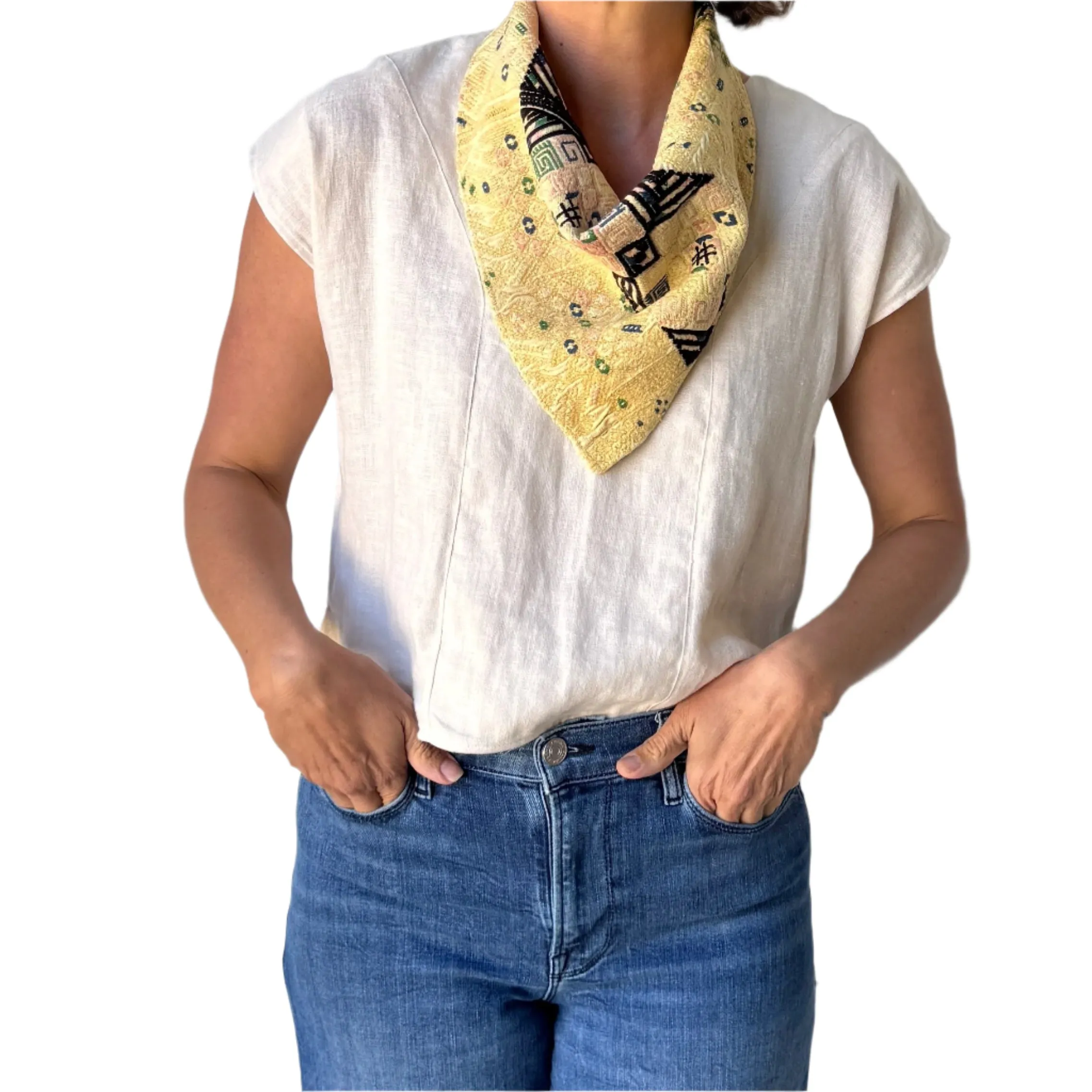 Snap Bandana - Linen Backing