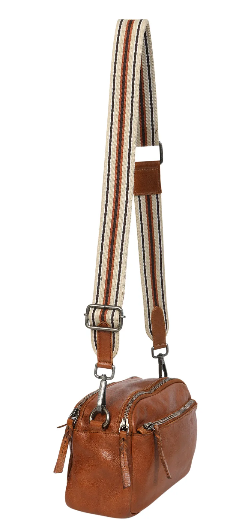 soft cow leather double zip comp (7696)