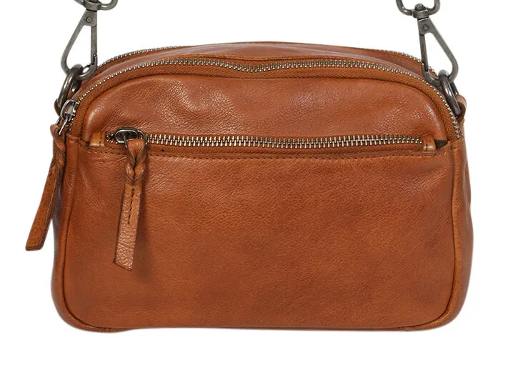 soft cow leather double zip comp (7696)