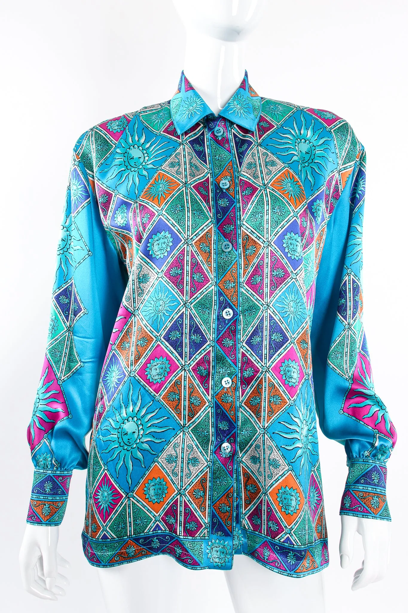 Sol Goddess Mosaic Satin Shirt