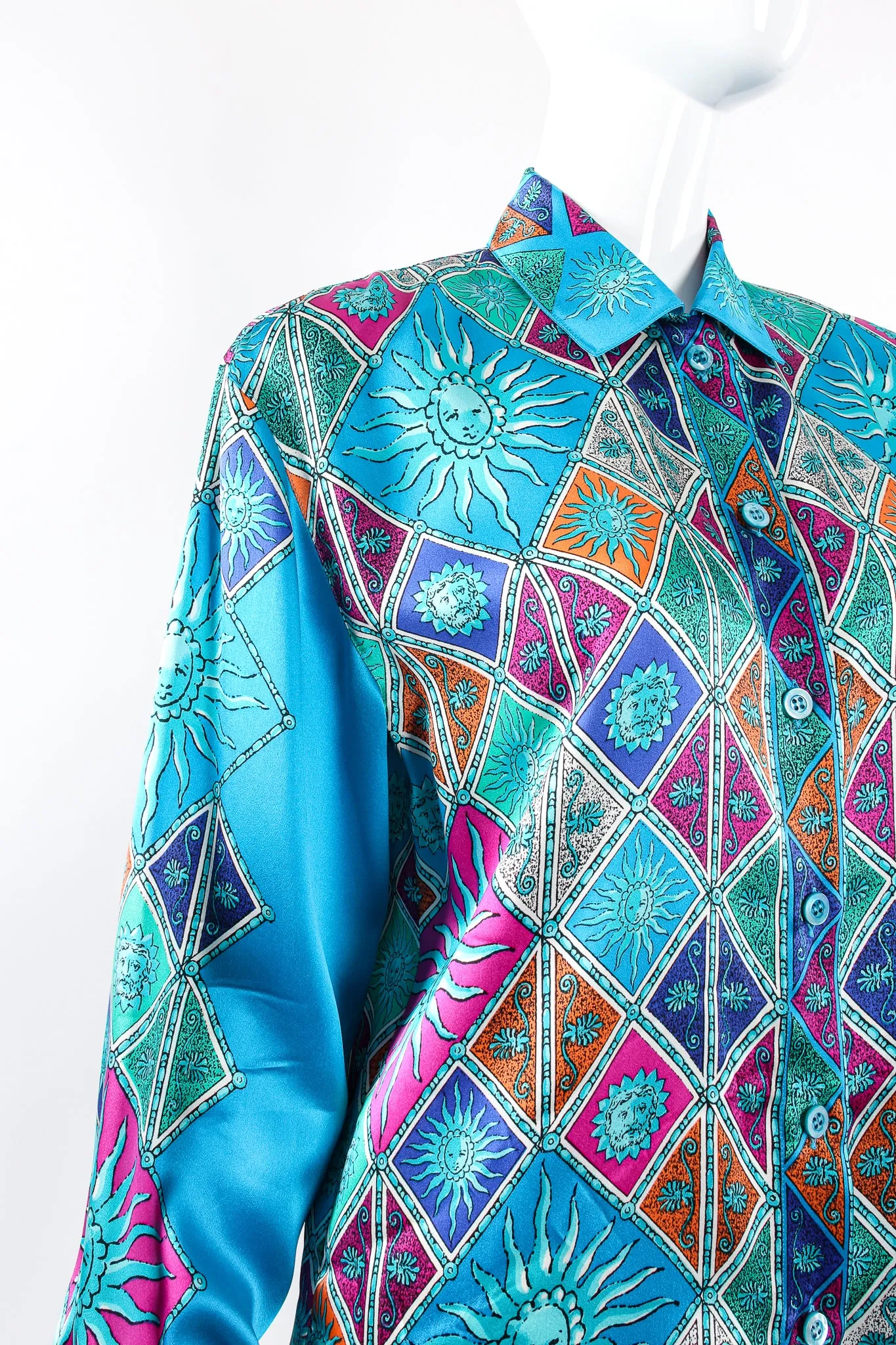 Sol Goddess Mosaic Satin Shirt