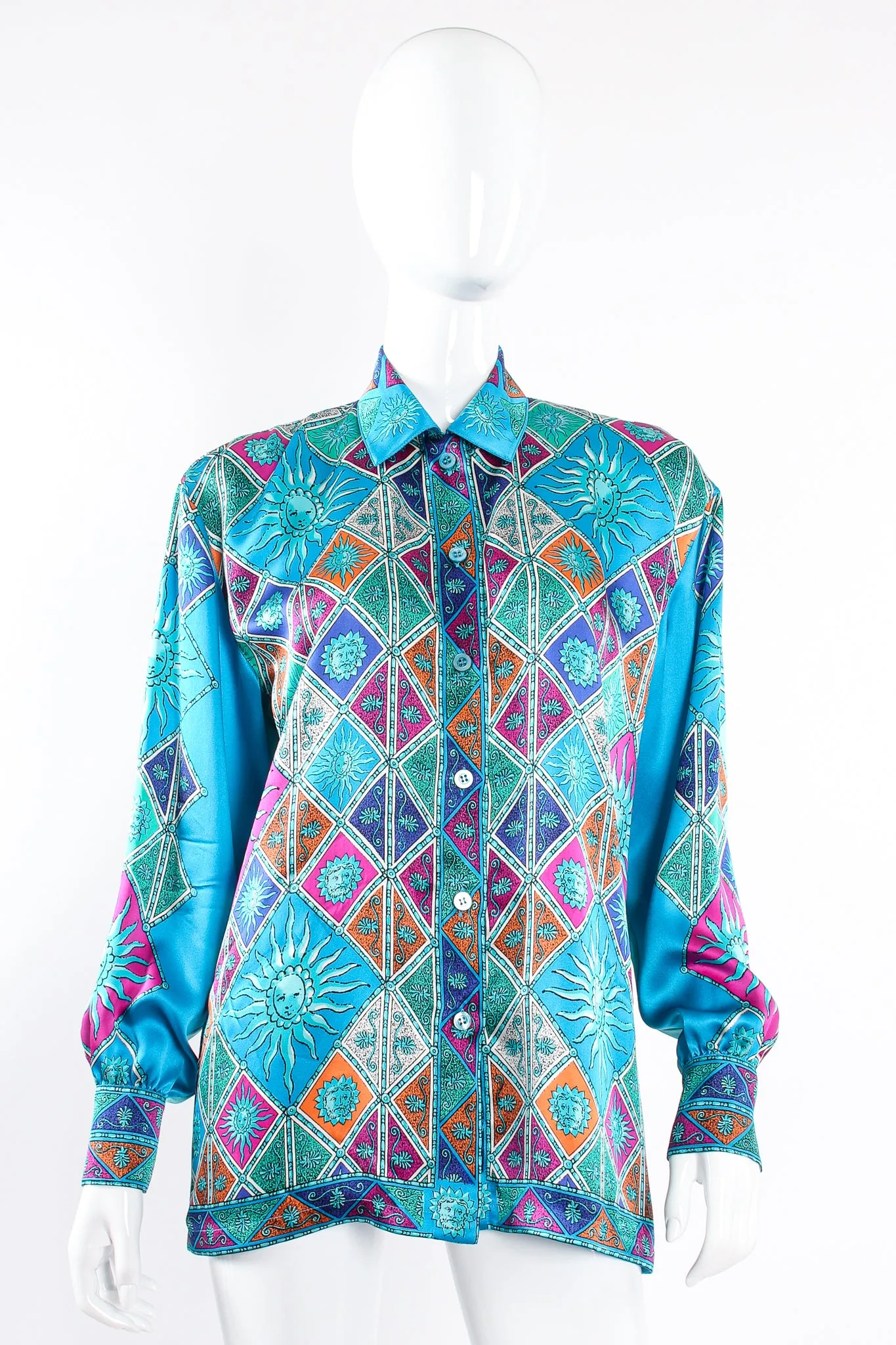 Sol Goddess Mosaic Satin Shirt