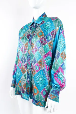 Sol Goddess Mosaic Satin Shirt