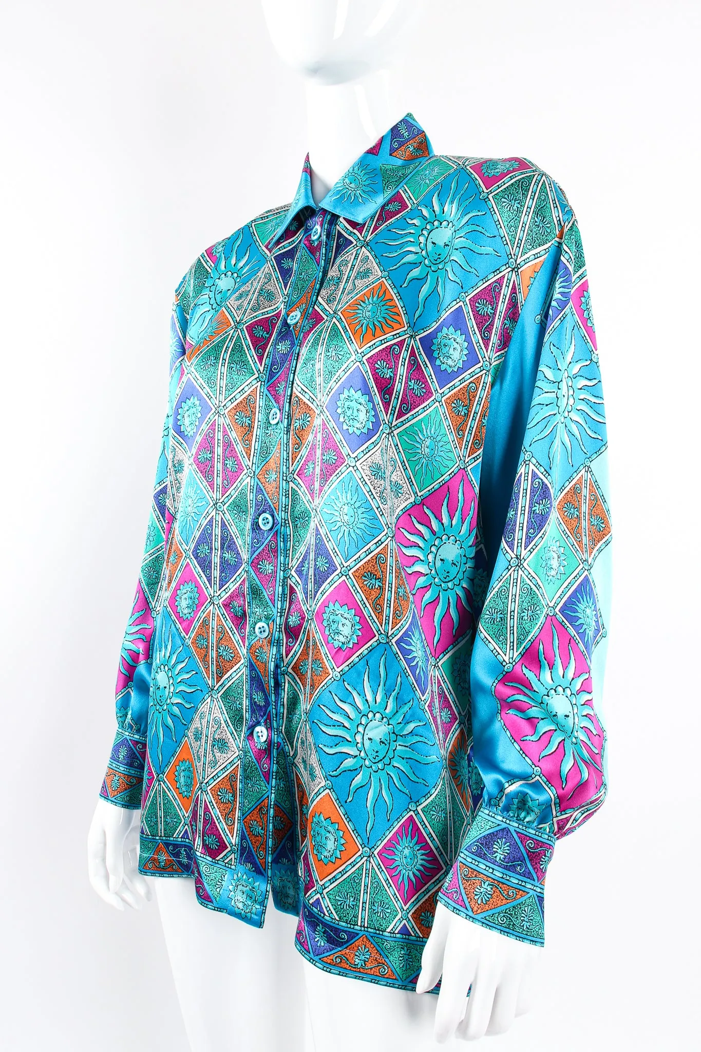 Sol Goddess Mosaic Satin Shirt