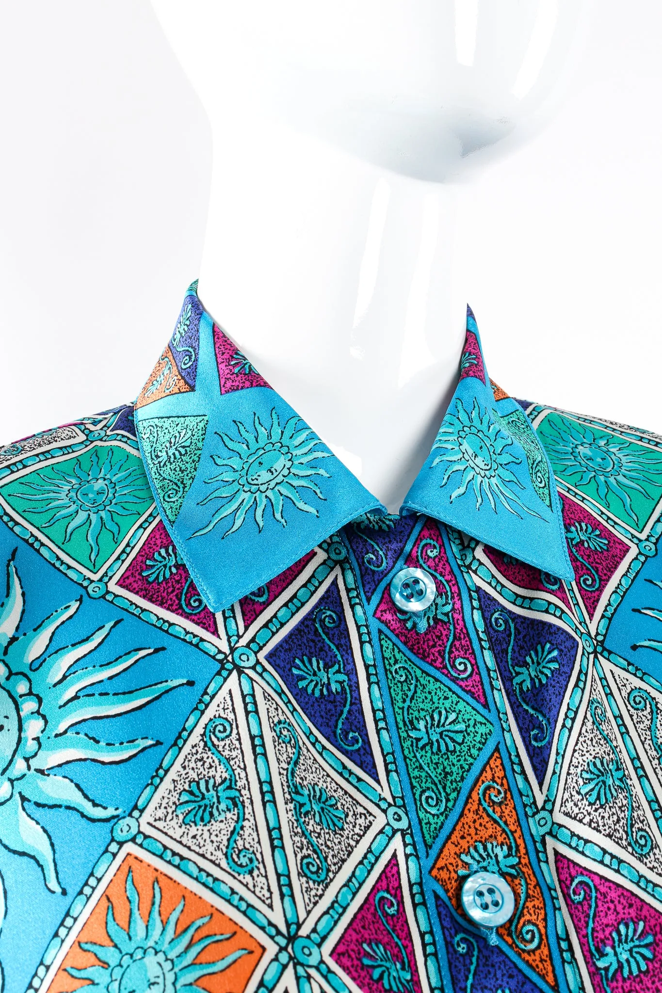 Sol Goddess Mosaic Satin Shirt