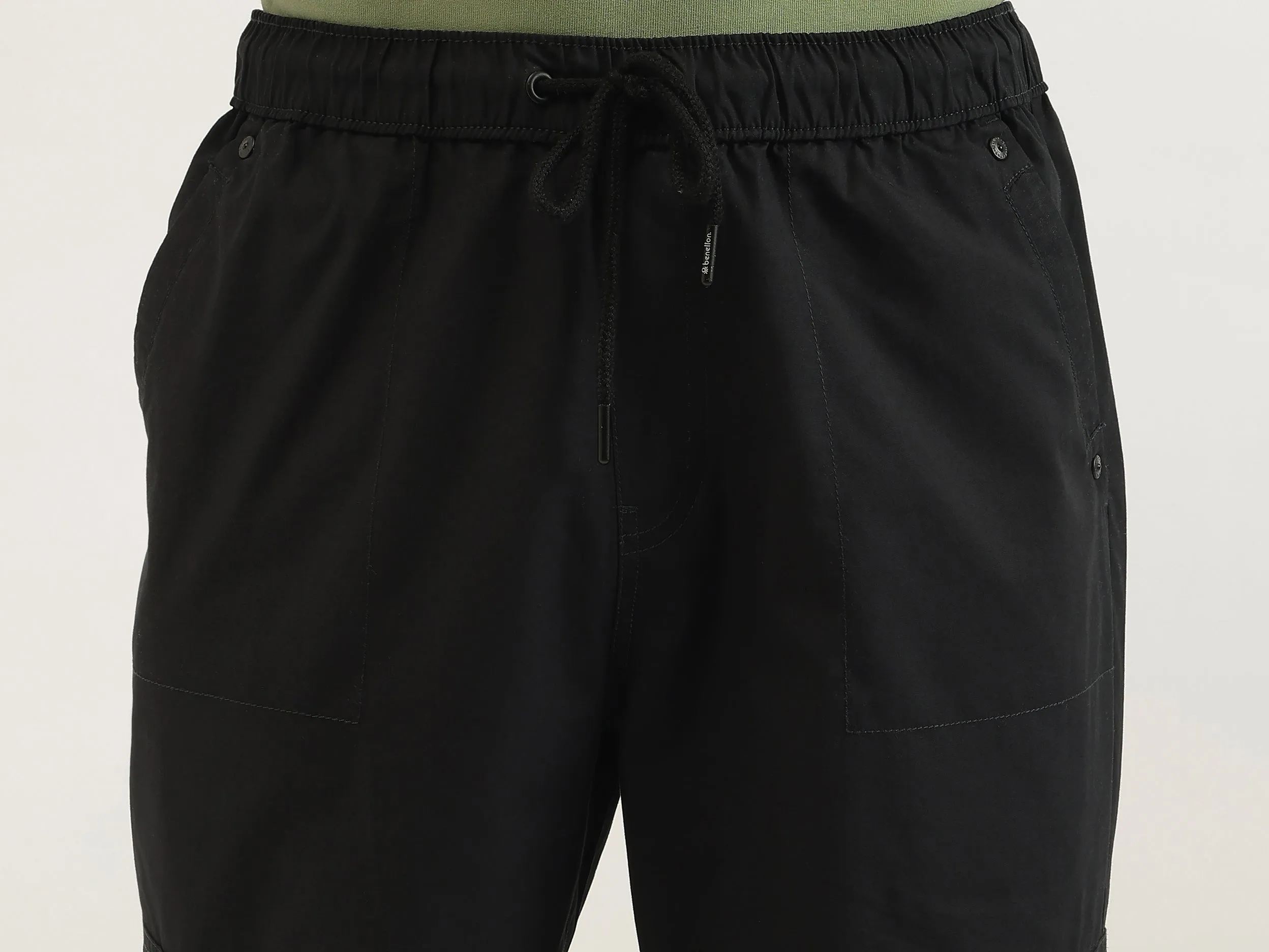 Solid Straight Fit Trousers