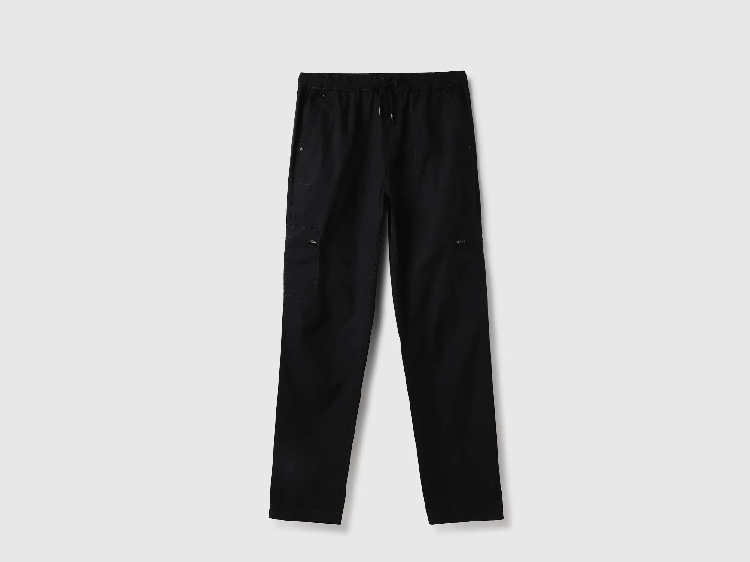 Solid Straight Fit Trousers