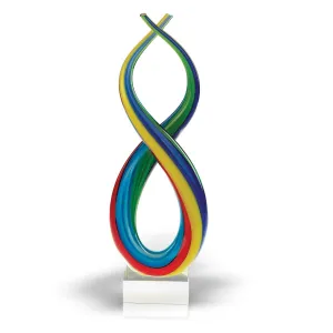 Spectrum Murano Style Rainbow Centerpiece