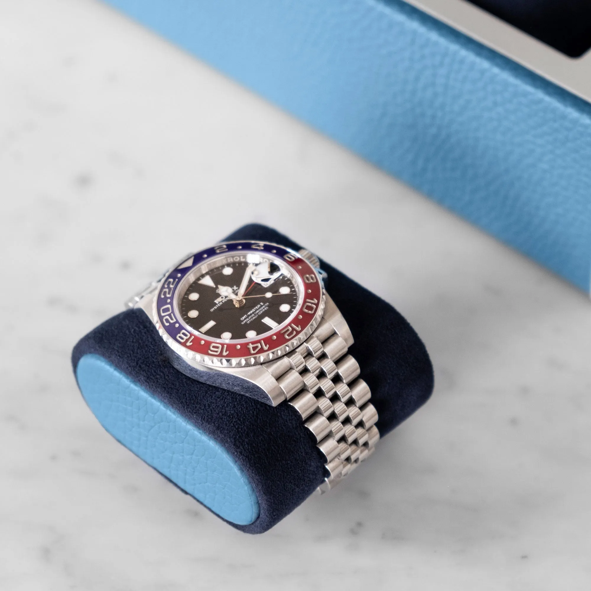 SPENCE 6 WATCH BOX - SKY BLUE / GREY