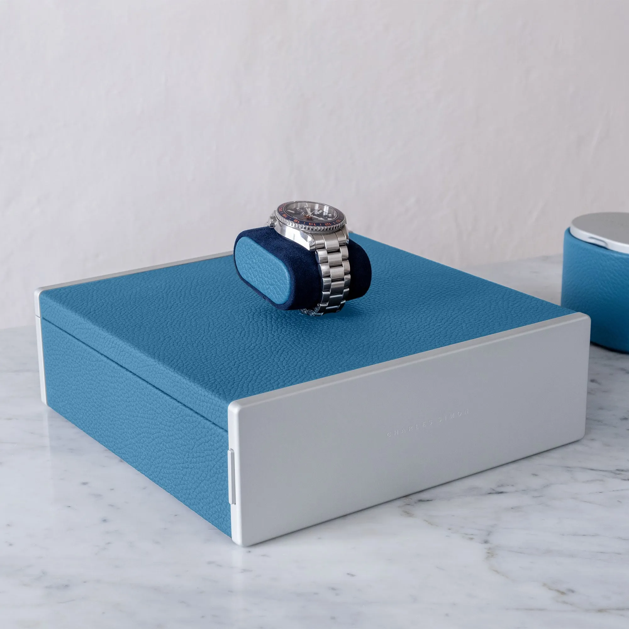 SPENCE 6 WATCH BOX - SKY BLUE / GREY