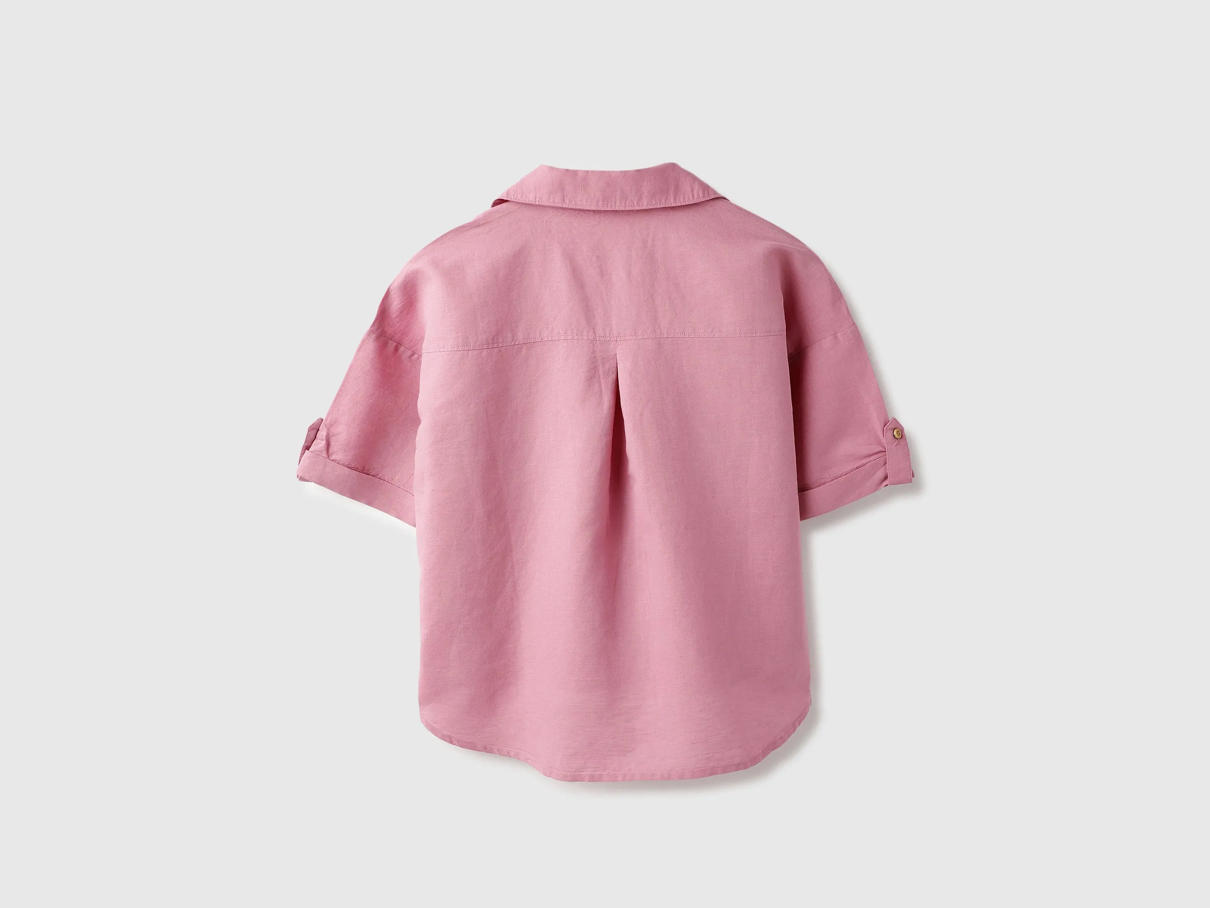 Spread Collar Solid Stylised Shirt