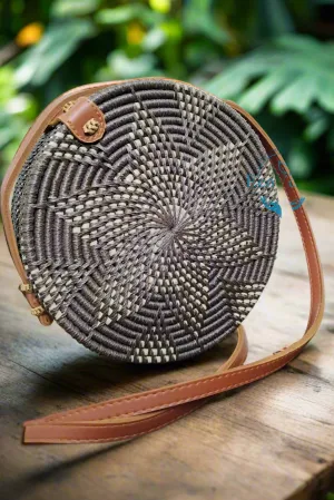 Star Brown Round Sling  Bag