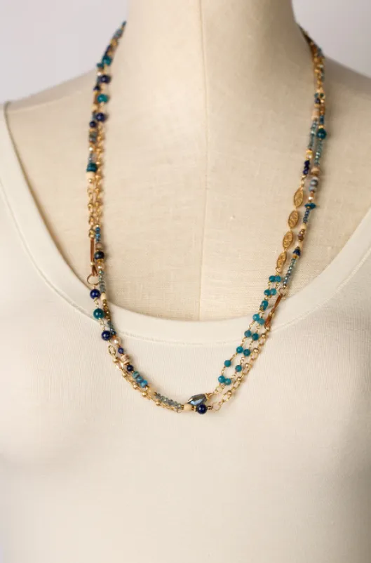 Starry Night Collage Necklace