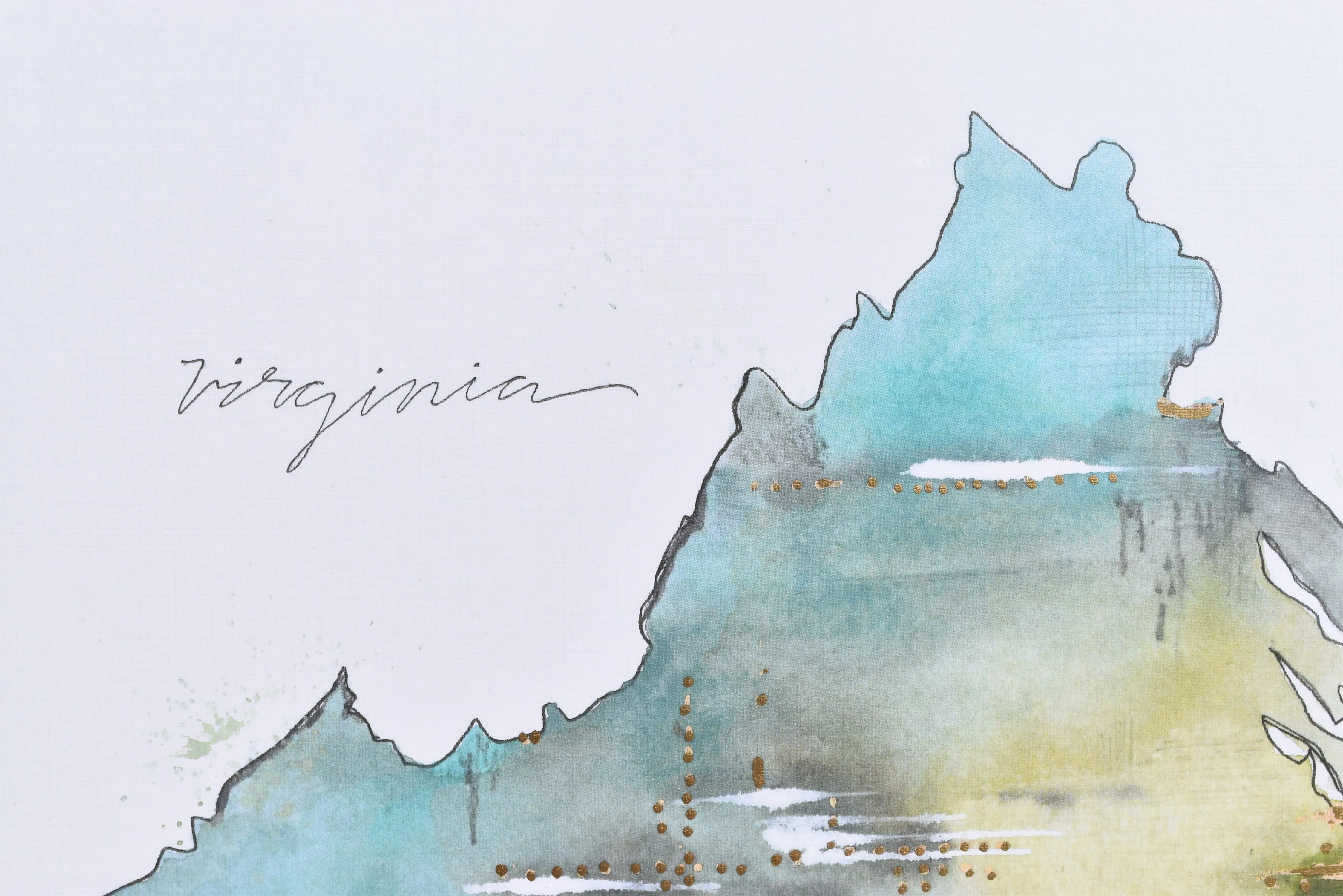 State Watercolor by Local Artist, multiple styles