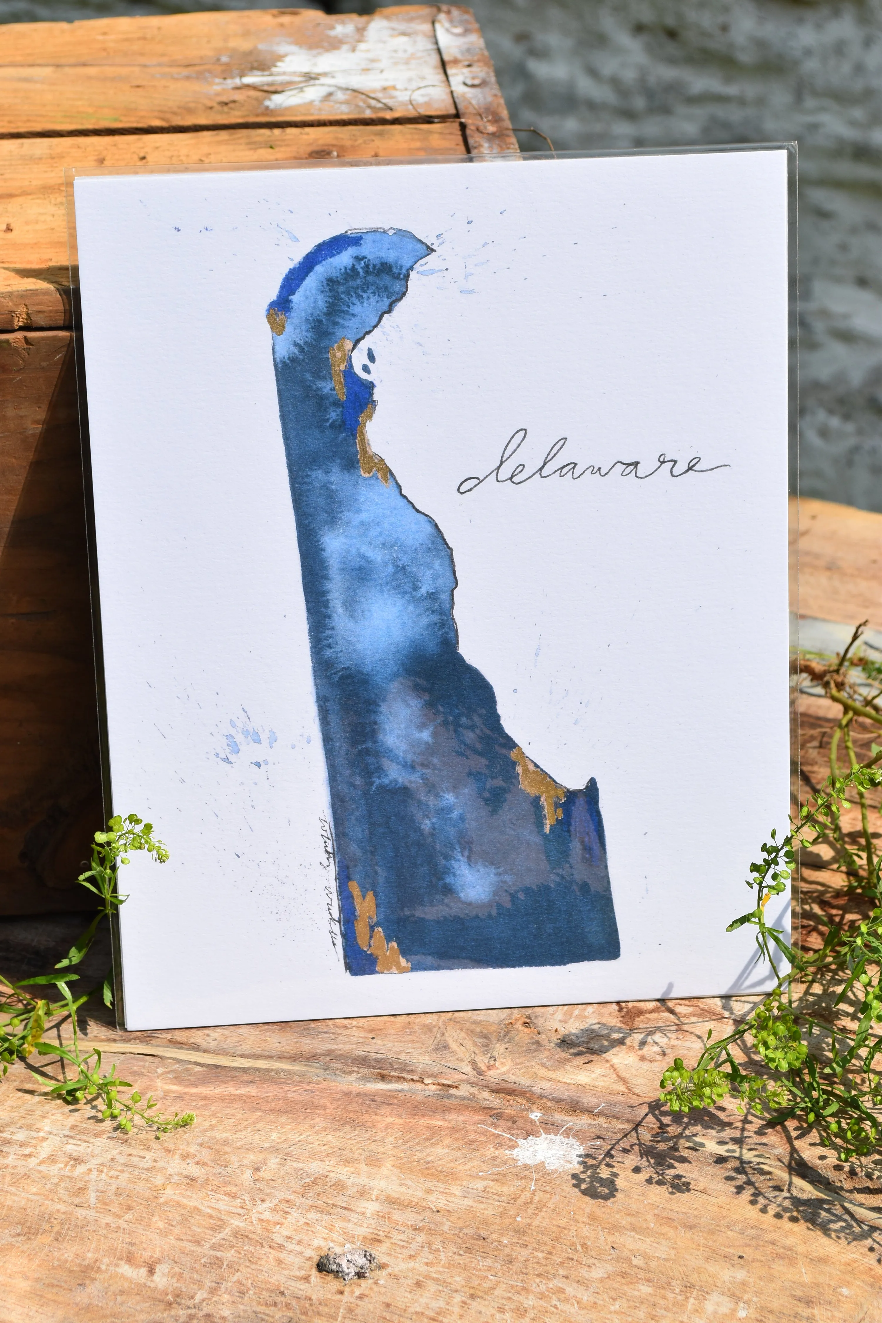 State Watercolor by Local Artist, multiple styles