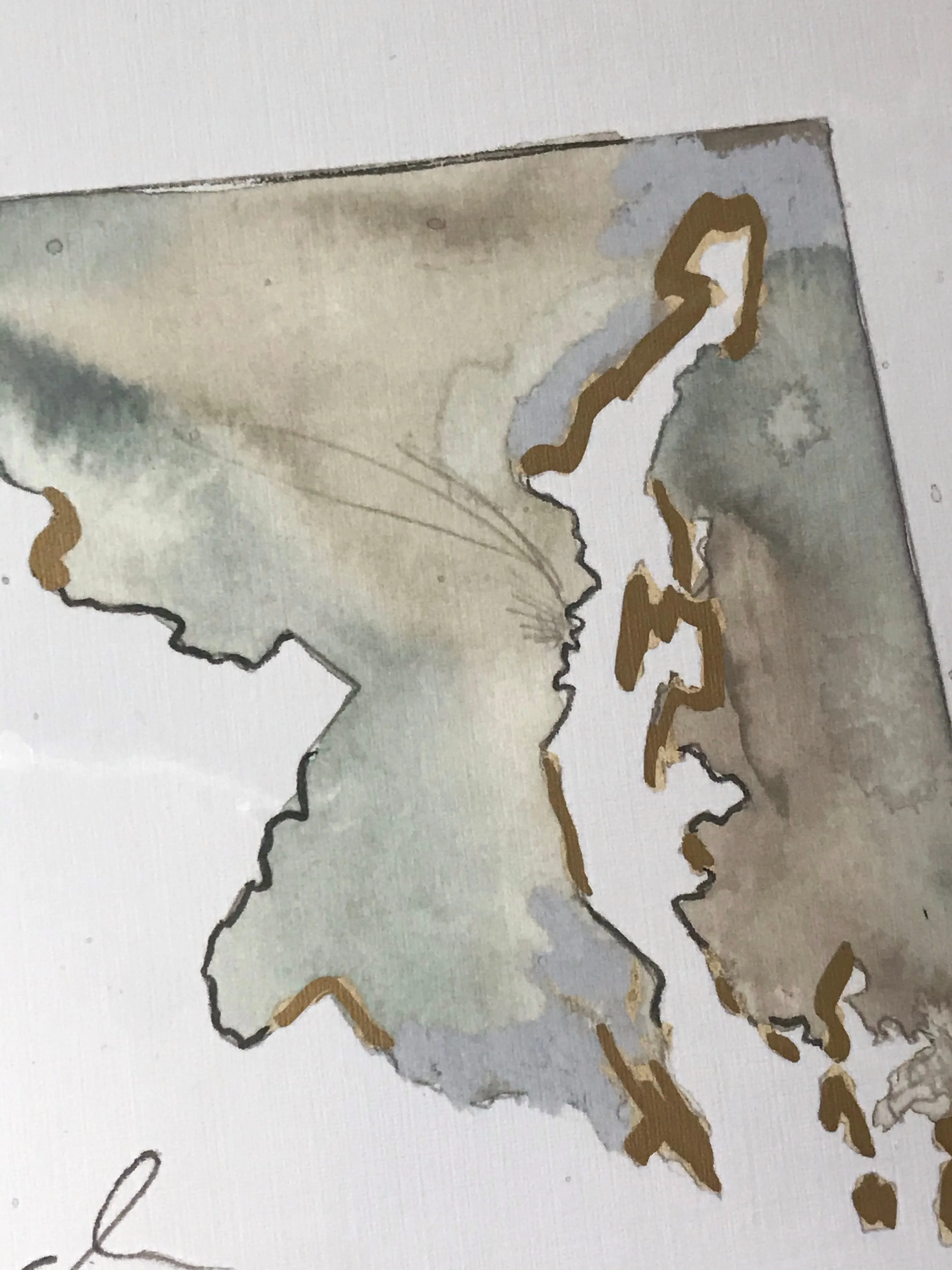 State Watercolor by Local Artist, multiple styles